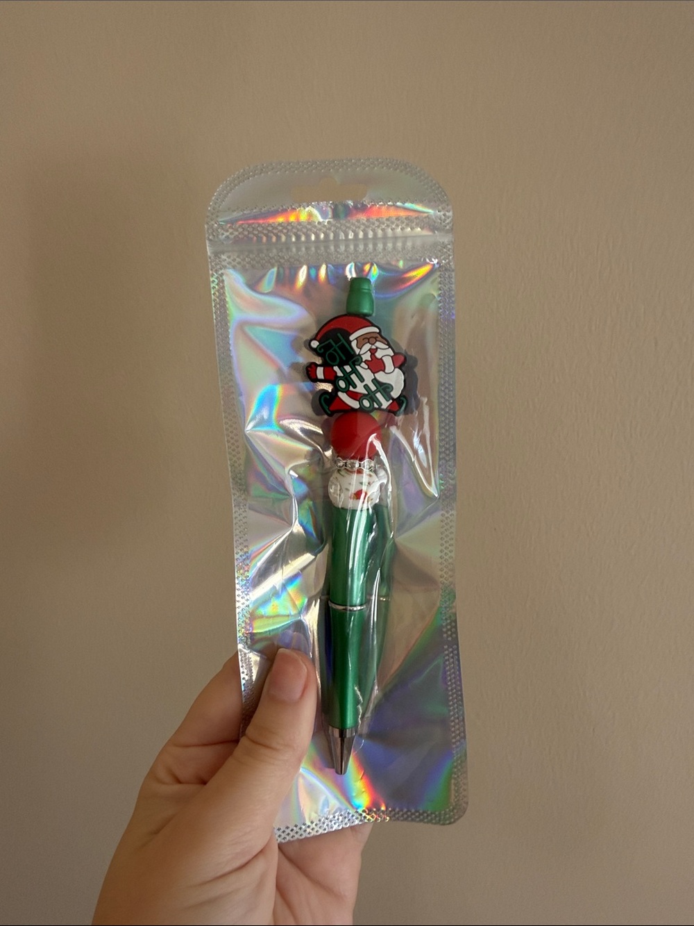 Holiday Santa Green Ballpoint Pen - Festive Christmas Party Favor